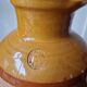 Antique glazed terracotta pitcher, brown semi-glazed jug, vase