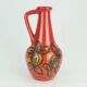 Vase vintage en céramique Bay Keramik des années 1960-70, motif lave rouge jaune noir, modèle 67