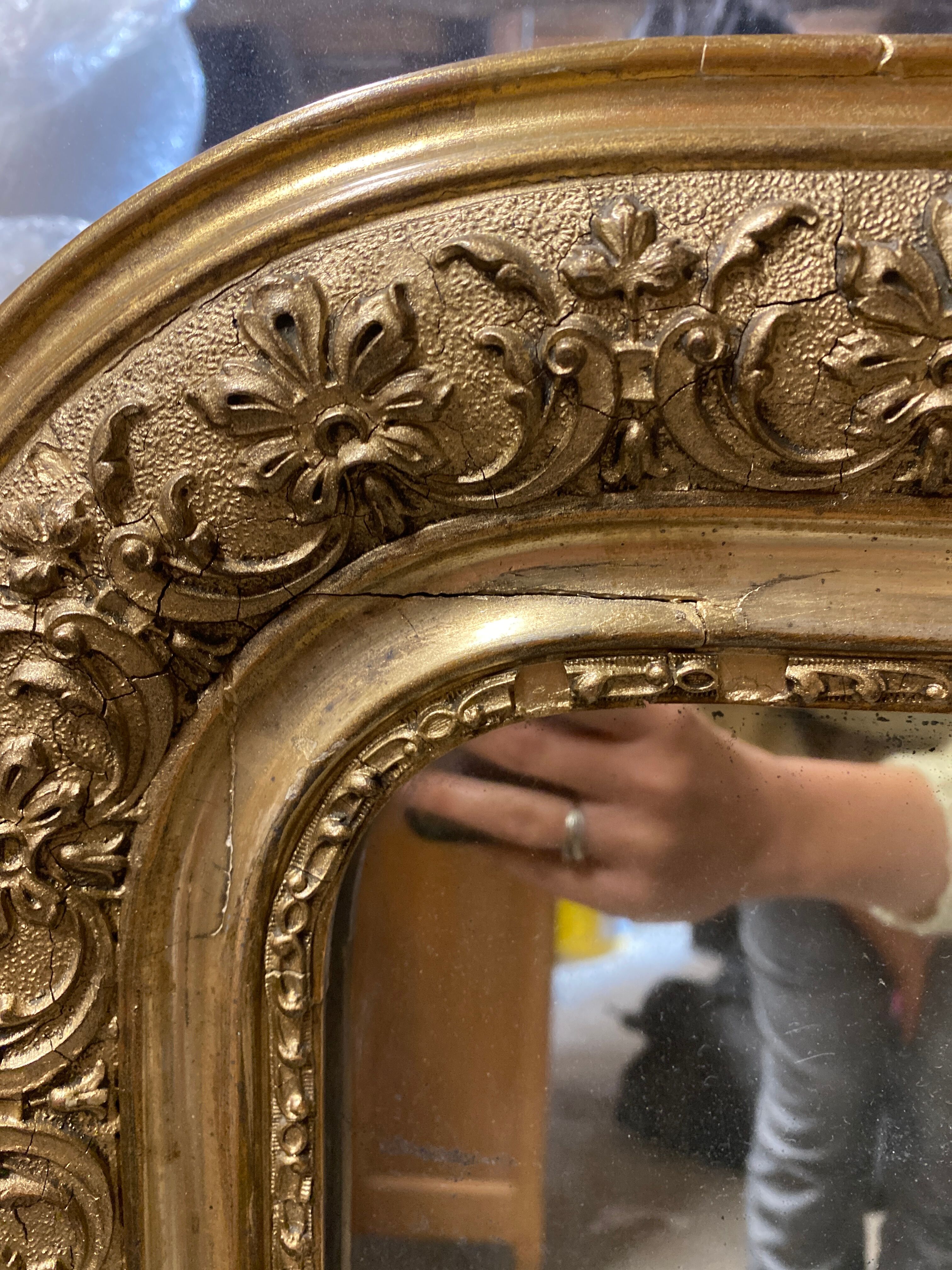 Gilded Louis Philippe mirror