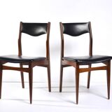 Pair of teak and skaî chairs