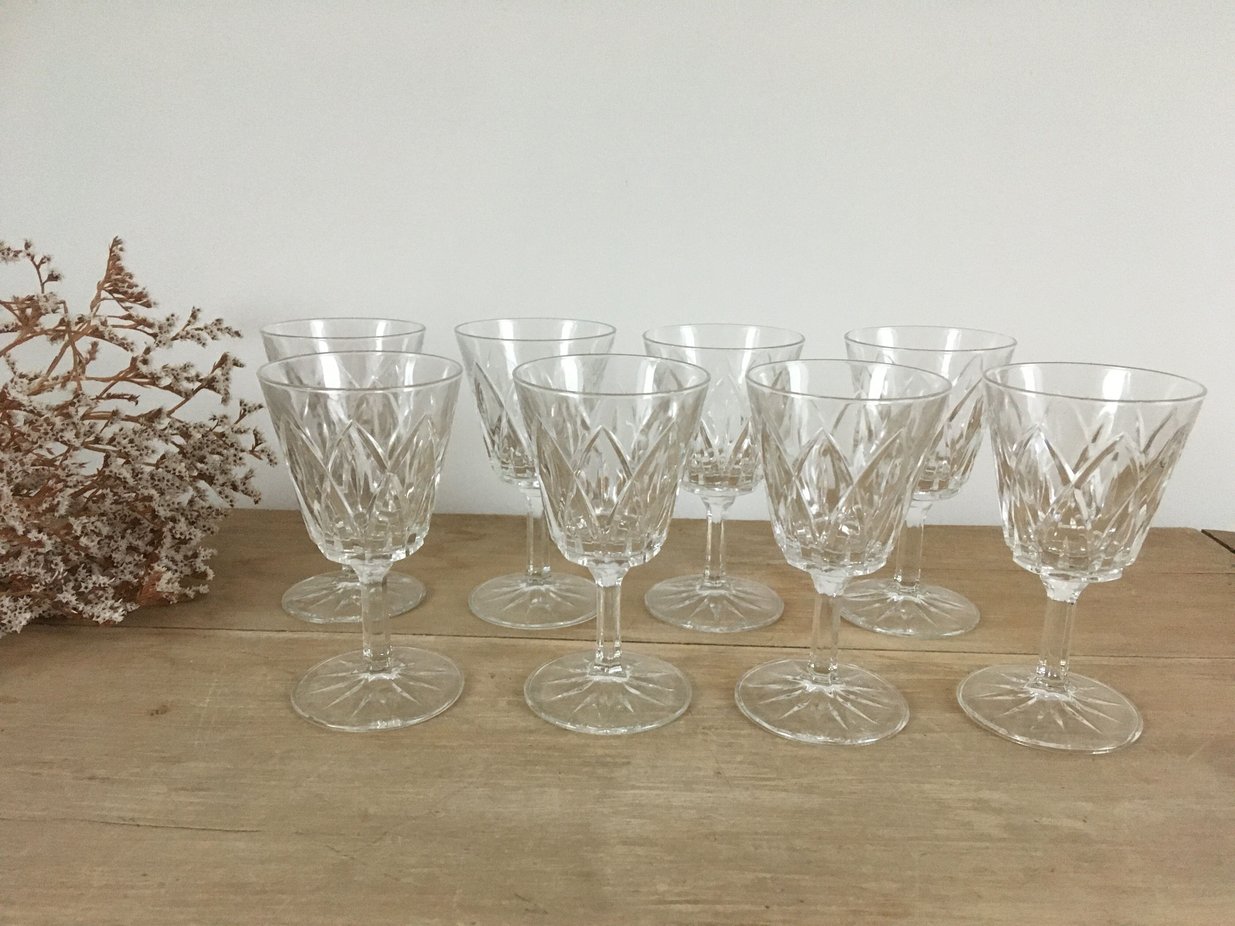 Verres à pied Cristal d'Arques modèle "Valençay"