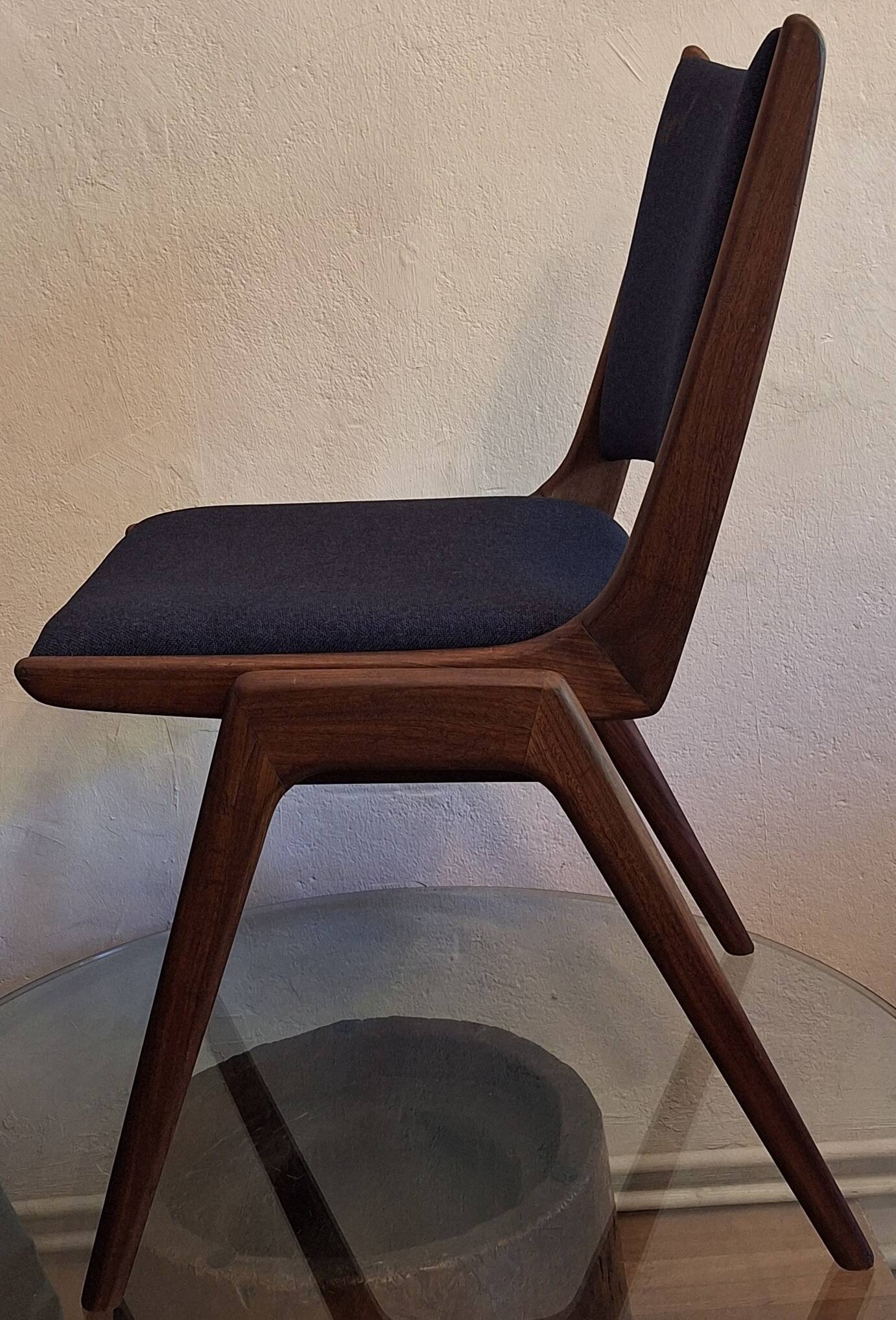 Set of 4 solid teak dining chairs, Denmark 1960s