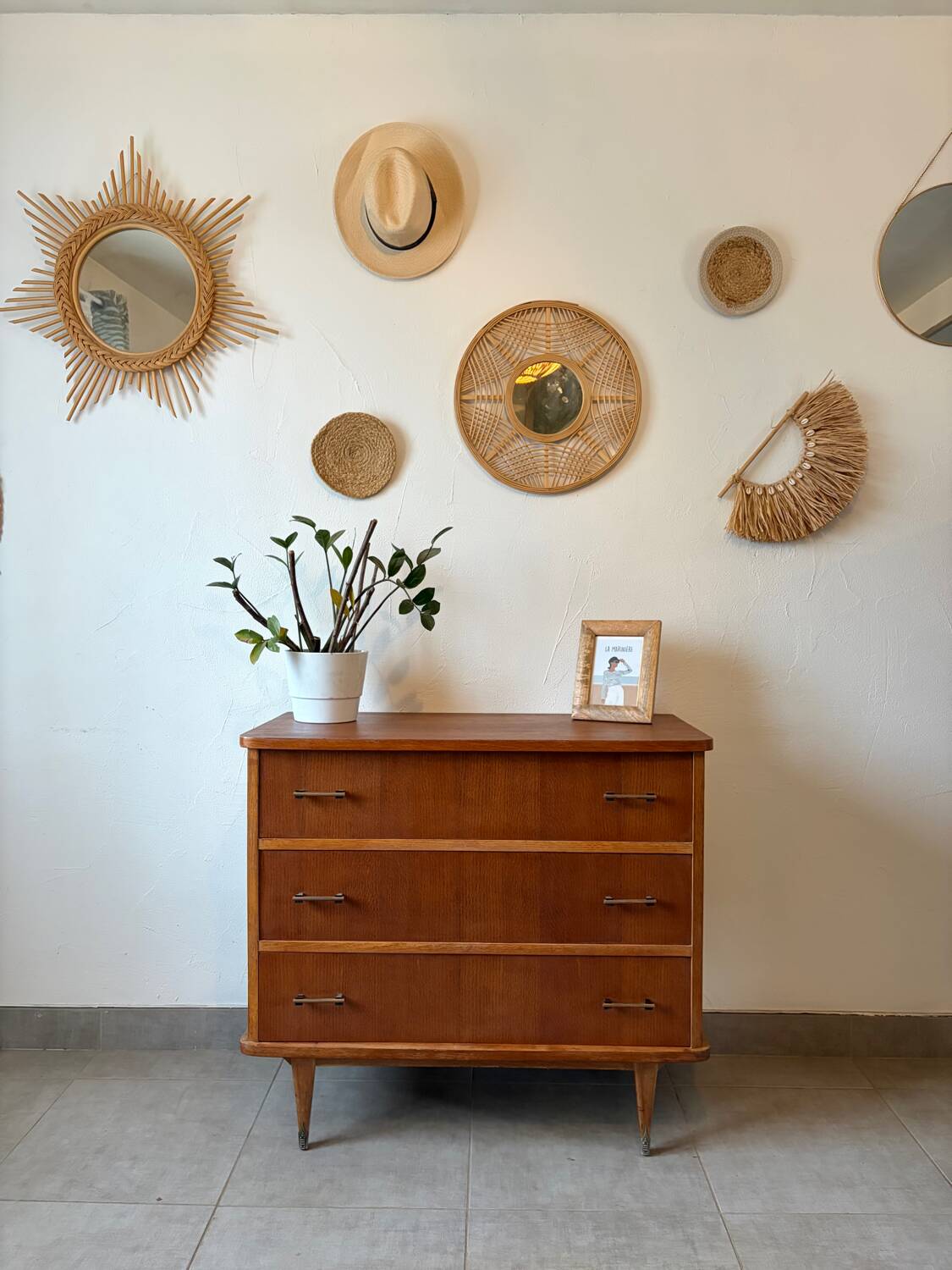 Vintage chest of drawers from the 1950s.