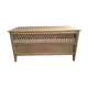 Coffre en bois et rotin
