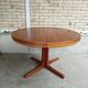Vintage baumann round scandinavian table extendable a system