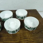 6 Rosenthal Monbijou ramekins with Giscard decoration, vintage porcelain.