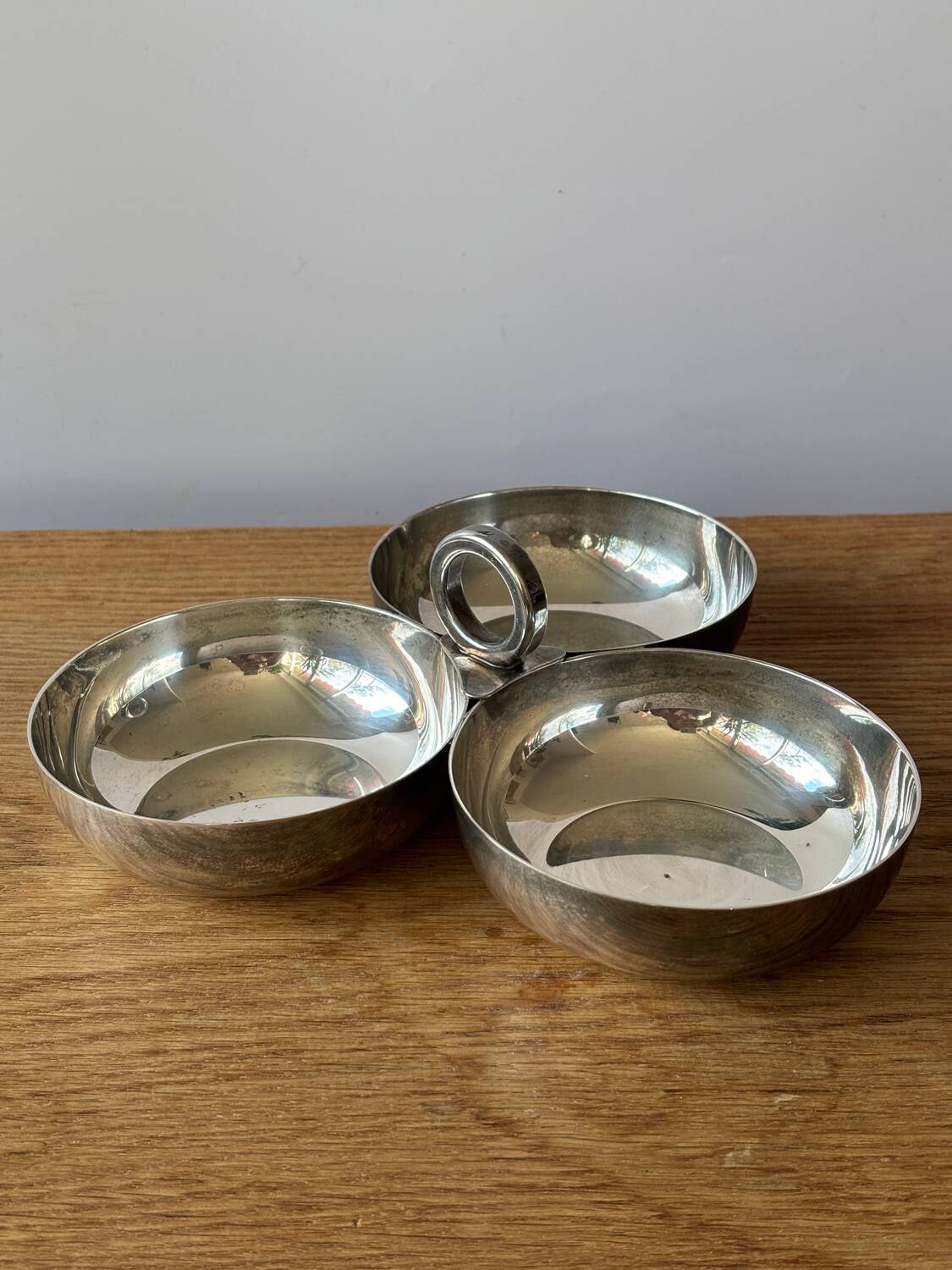 Vintage silver metal aperitif server