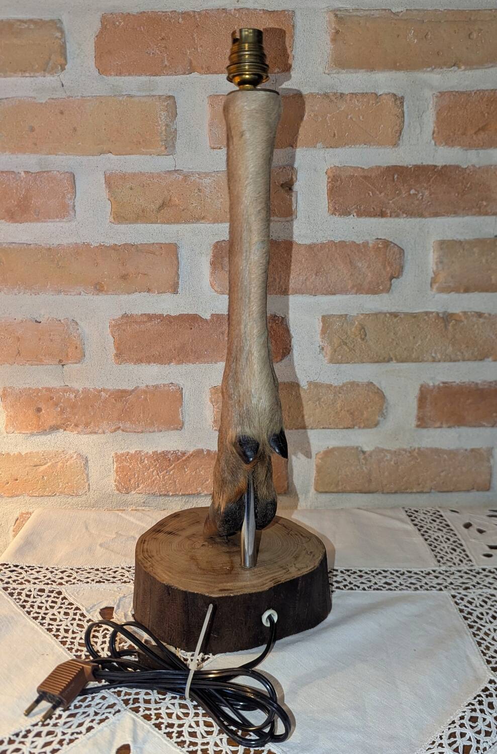 Hunting Lamp Base, Doe/Stag, Cabinet of Curiosities