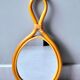1960s rattan drop mirror