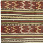 Grand Turkish Kilim Yoruk Vintage 150x300 cm Geometric Stripes