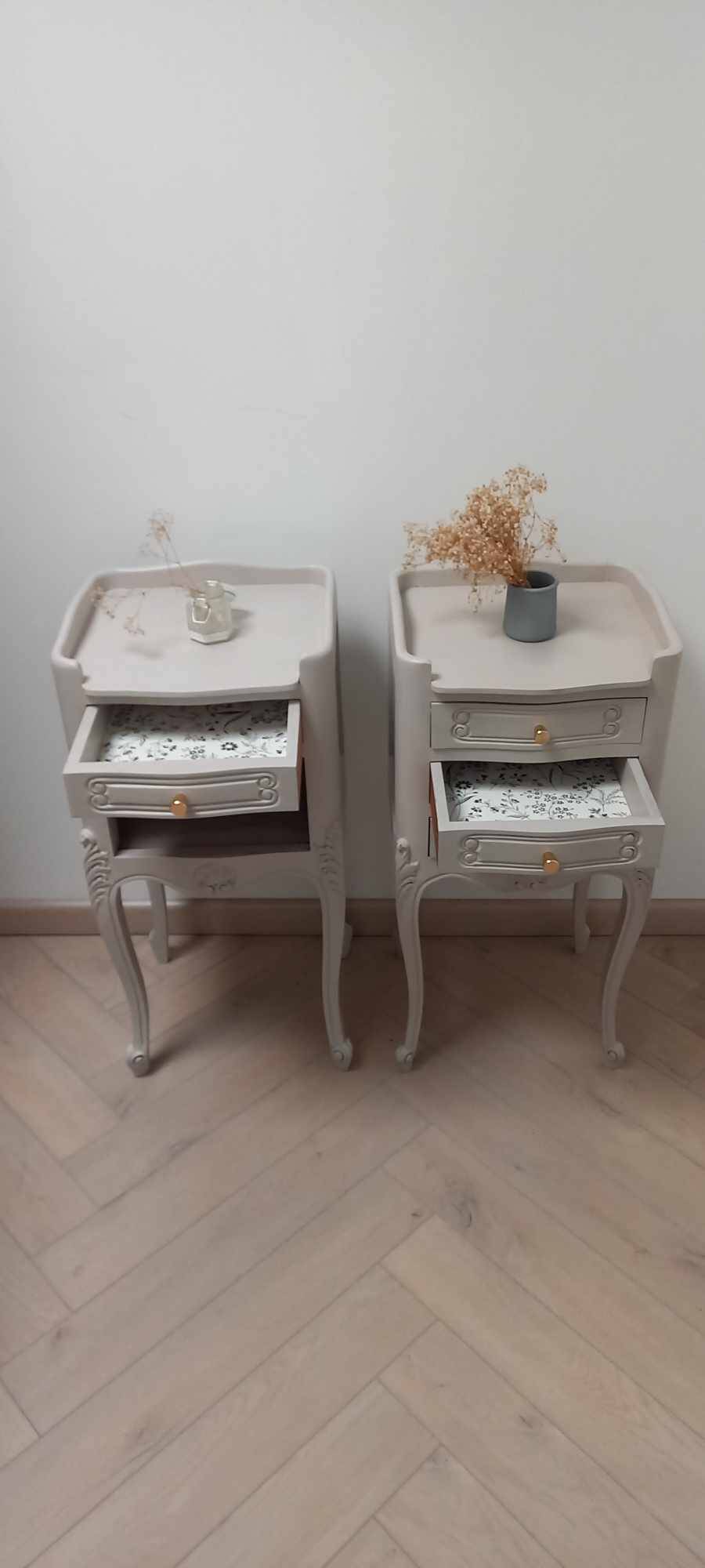 Pair of antique bedside tables