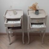 Pair of antique bedside tables