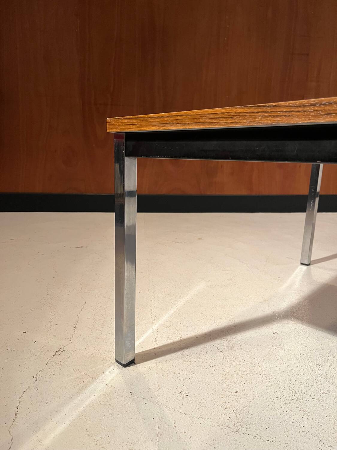 Table basse en acier et teck, 1970