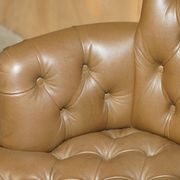 Fauteuil de bureau Chesterfield capitonné cuir George Smith