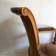 Fauteuil style directoire velours marron