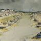 20th century Impressionist school - Vassaux - Marine watercolor - Noirmoutier
