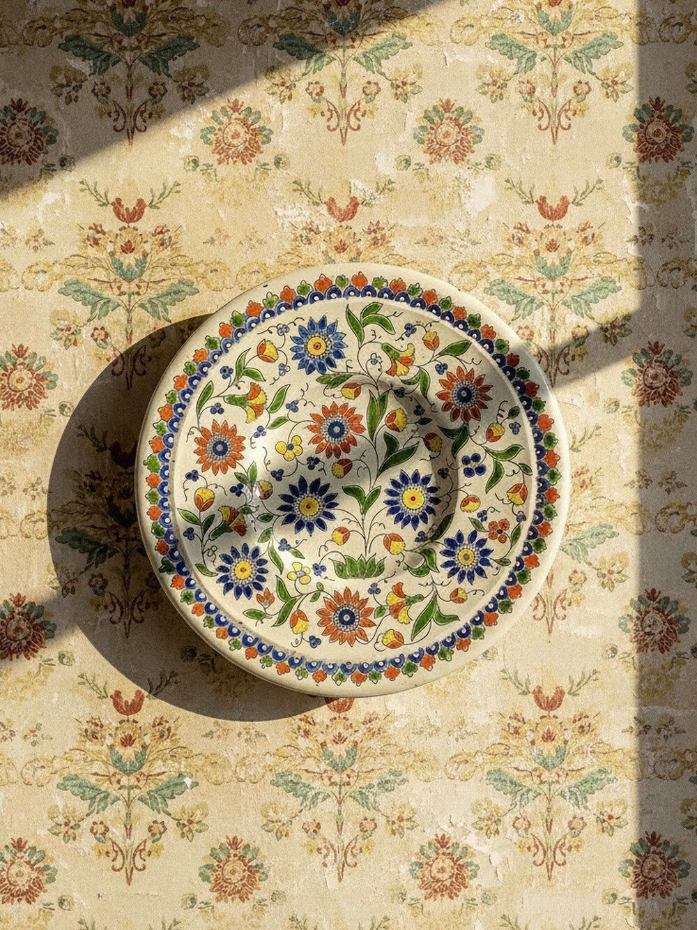 Thun enamel plate signed Schoch-Läderach, antique, Swiss, handcrafted and rare.