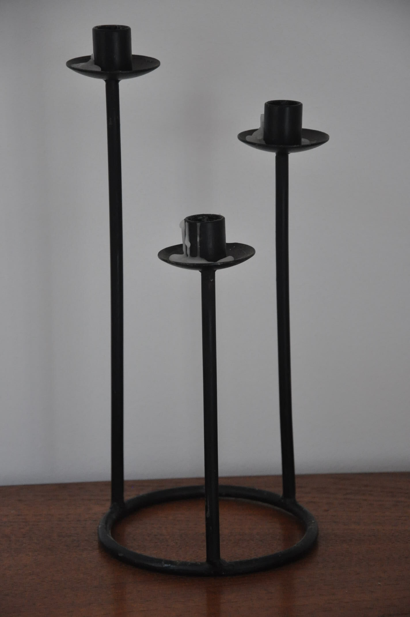 Bougeoir, candlestick 3 Scandinavian metal lights