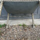Small painted wooden bench