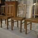 Lot de 6 chaises cannées en chêne Art déco 1930's