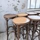 Set of 8 Baumann bistro bar stools.