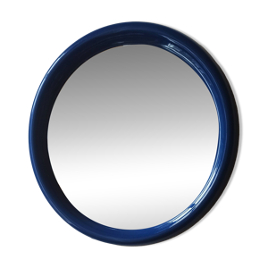 Miroir rond bleu roi