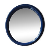 Royal blue round mirror space age