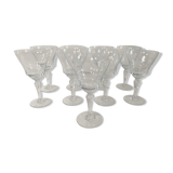 Ensemble de 10 verres vintage gravés