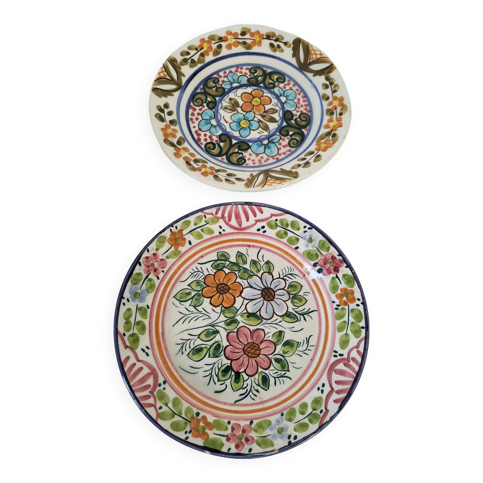 Majolica plates signed Pascual Zorrilla