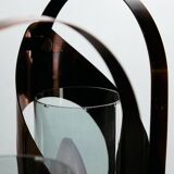 Brass and glass chandelier