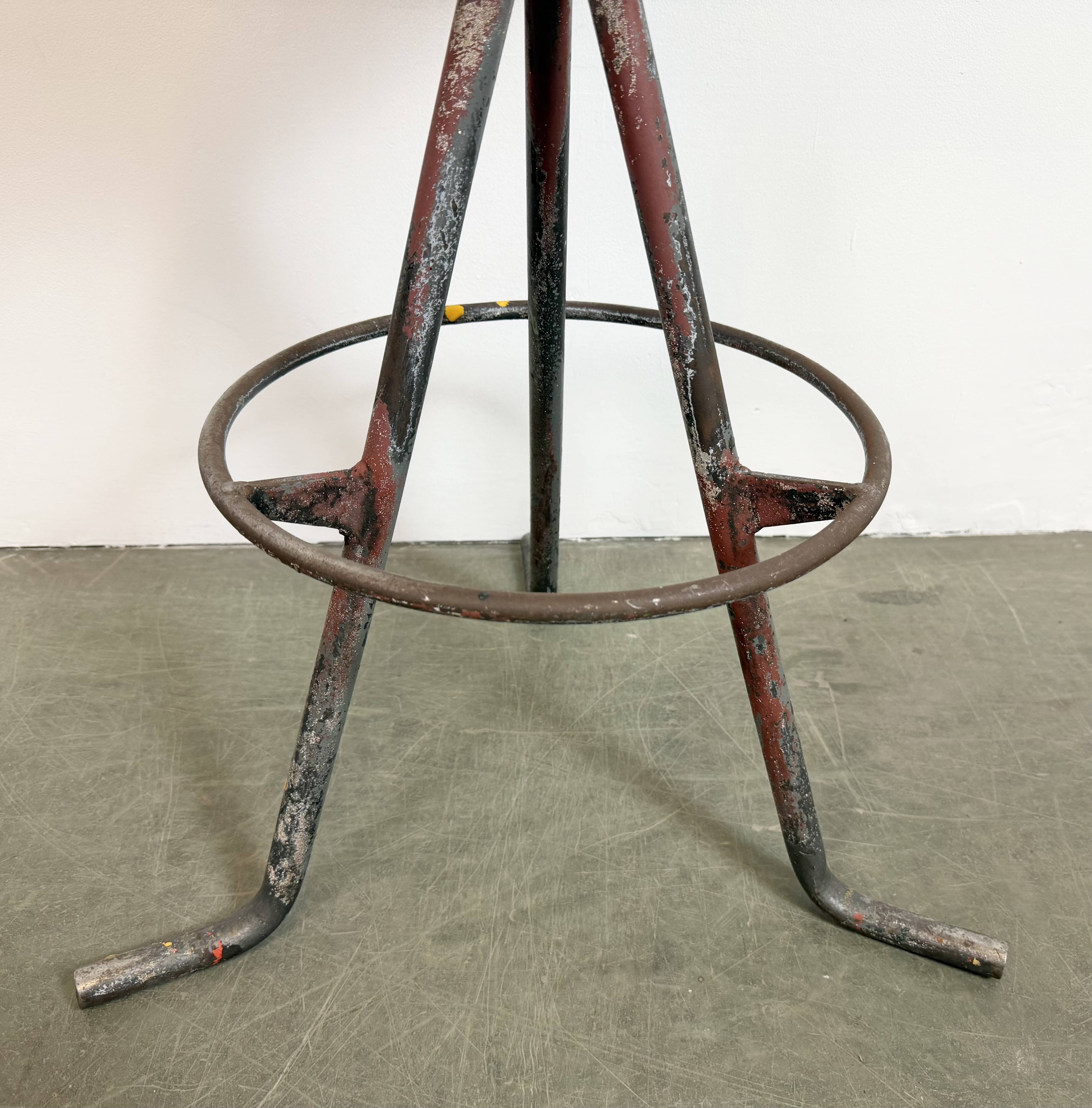 Grey Industrial Workshop Stool, 1960s