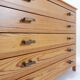 Vintage 5 Drawer Chest of Drawers with brass handles