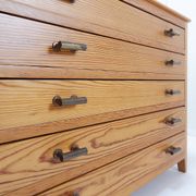 Vintage 5 Drawer Chest of Drawers with brass handles