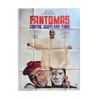 Poster "Fantomas against Scotland Yard" Jean Marais, Louis de Funes 120x160cm