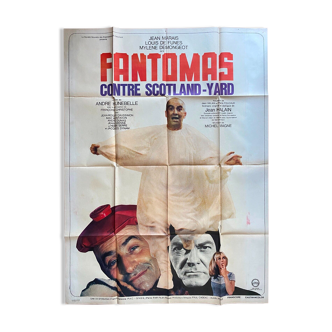 Affiche "Fantomas contre Scotland Yard" Jean Marais, Louis de Funes 120x160cm
