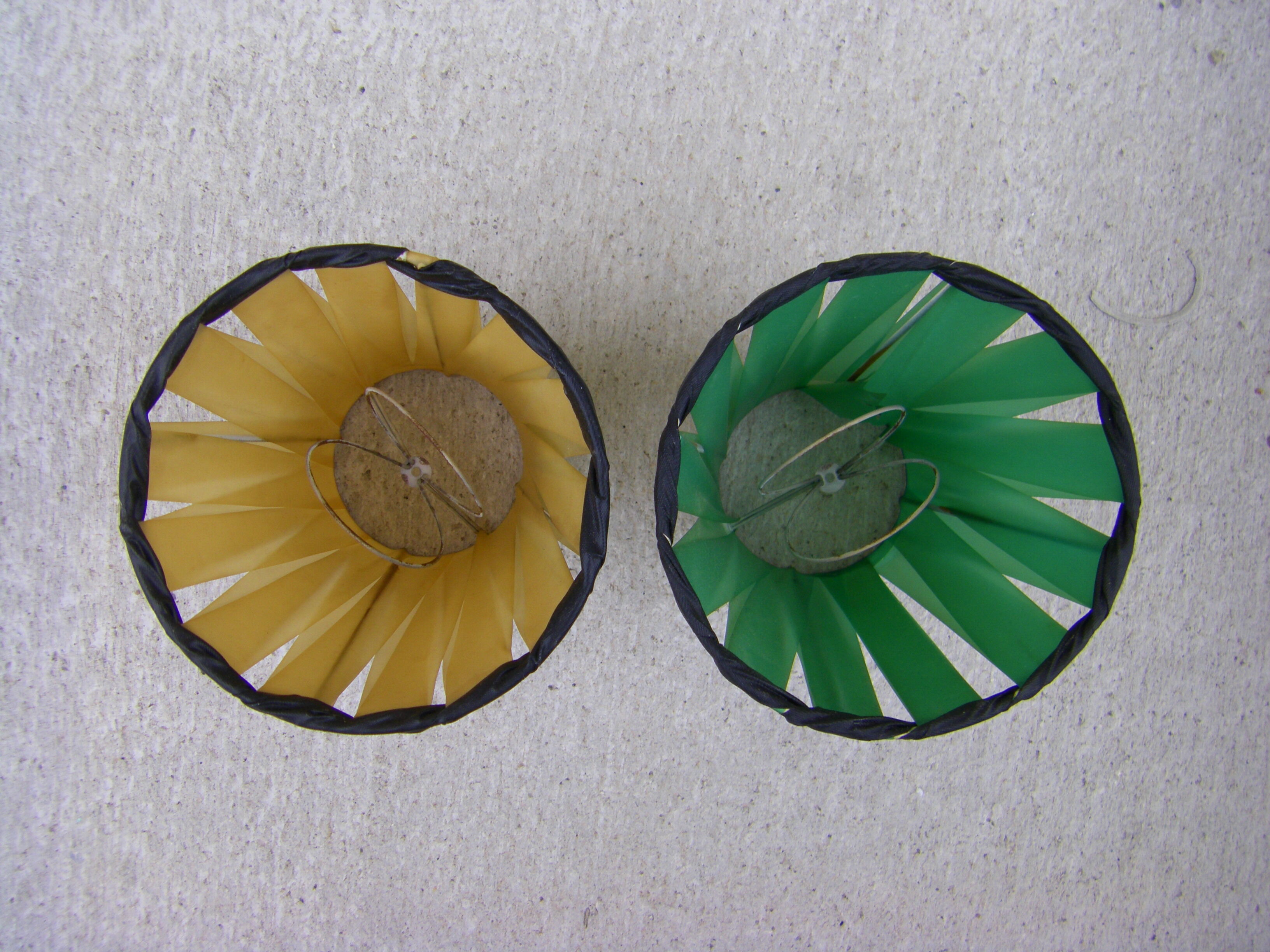 Pair of lampshades for vintage bulb