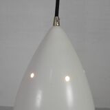 Vintage hanging lamp, aluminum shade, with new wire