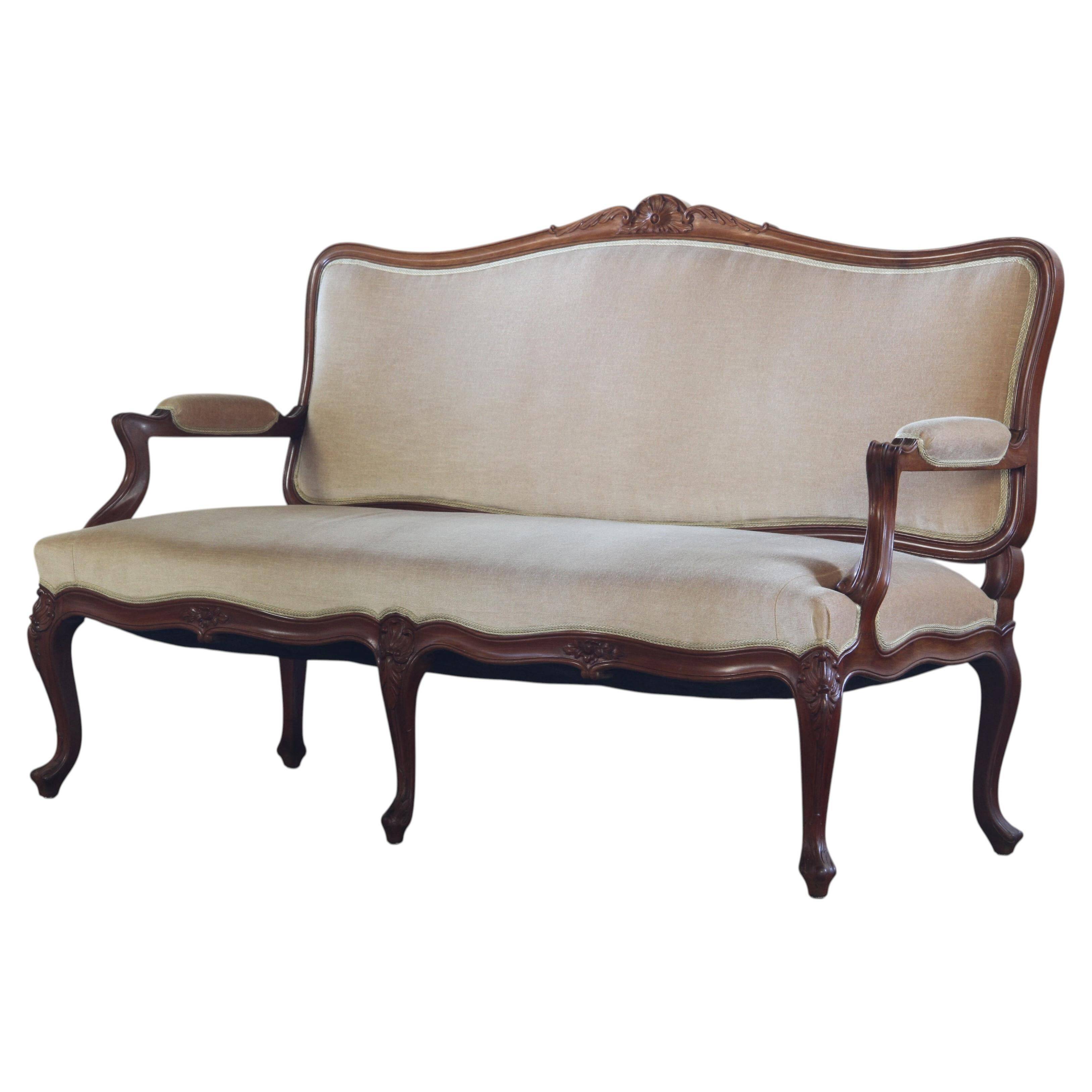 Antique Louis XV style 19th century Sofa, French