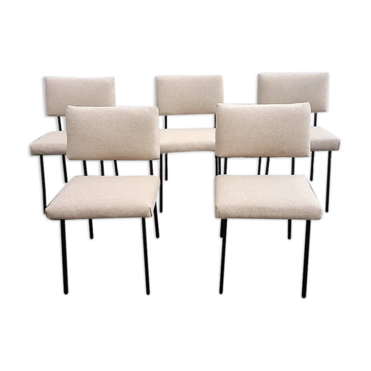 Set de 5 chaises de Gérard Guermonprez 1957