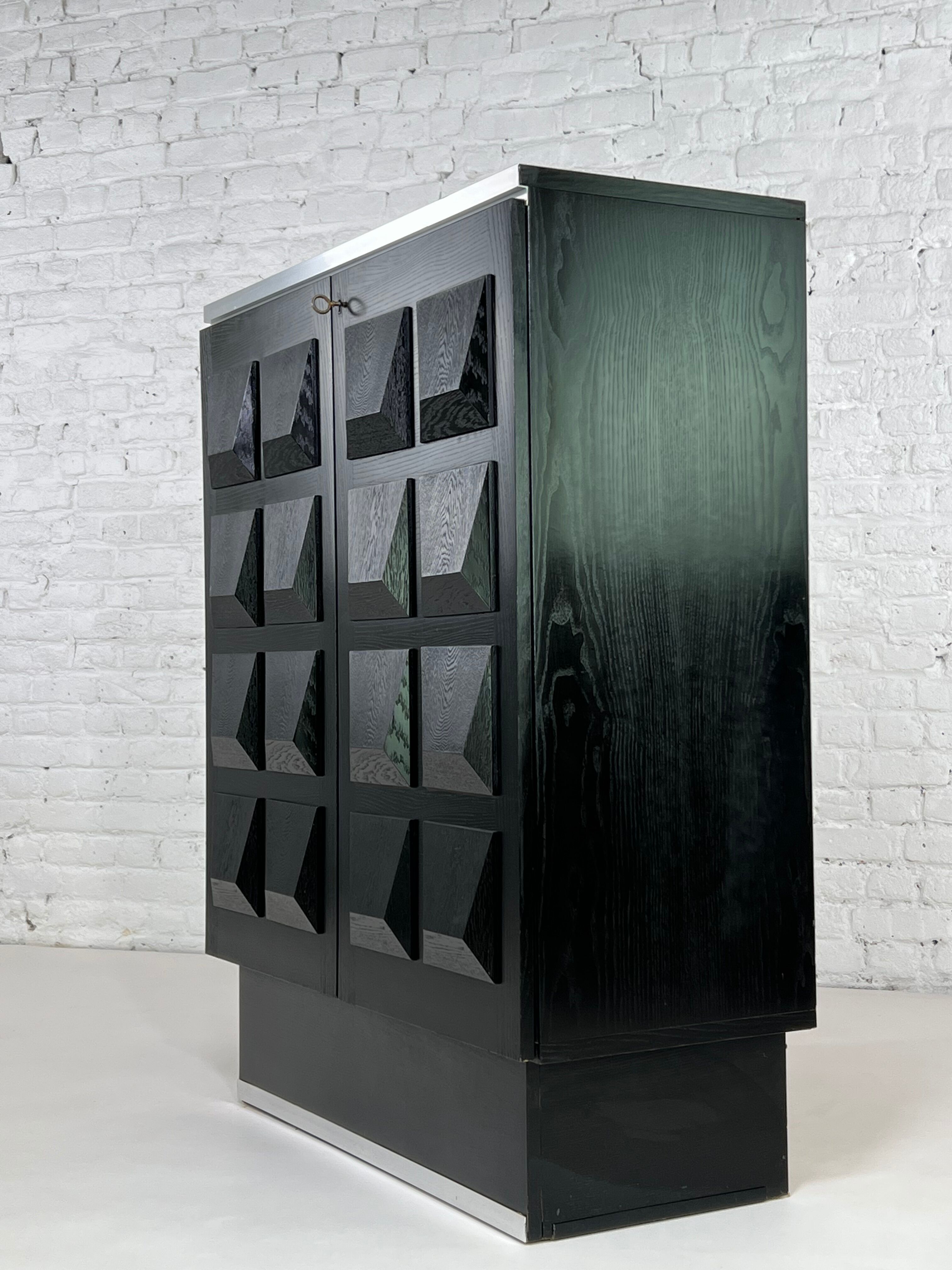 Brutalist bar storage cabinet