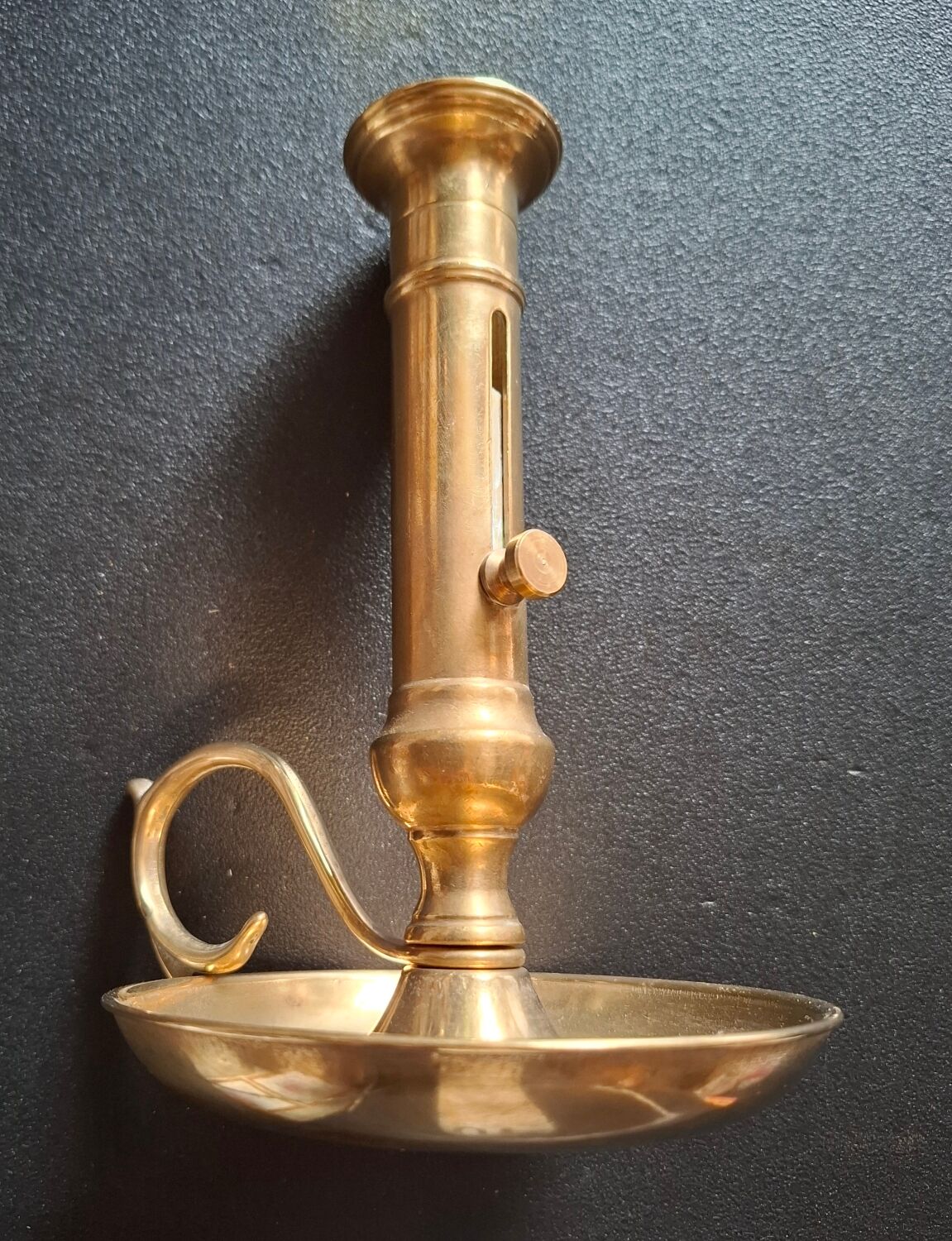 Vintage candlestick in solid bronze