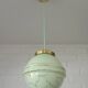Art Deco Redesign Antique Mint Green Pendant Light Hanging Lamp 1930's