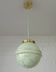 Art Deco Redesign Antique Mint Green Pendant Light Hanging Lamp 1930's