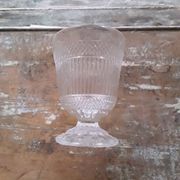 Antique glass with violets, 19th century.