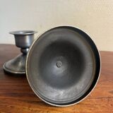 2 Charles Piguet wrought iron candlesticks