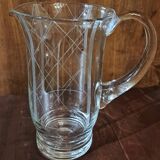 Cut glass pitcher grid 1950s