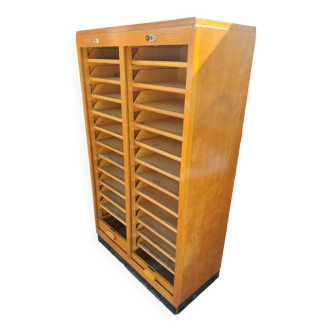 Double-panel wooden filing cabinet