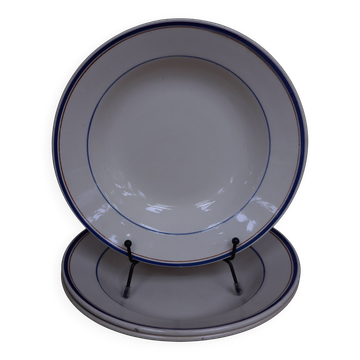 Set of 3 deep plates "Moulin des Loups – Louvois"