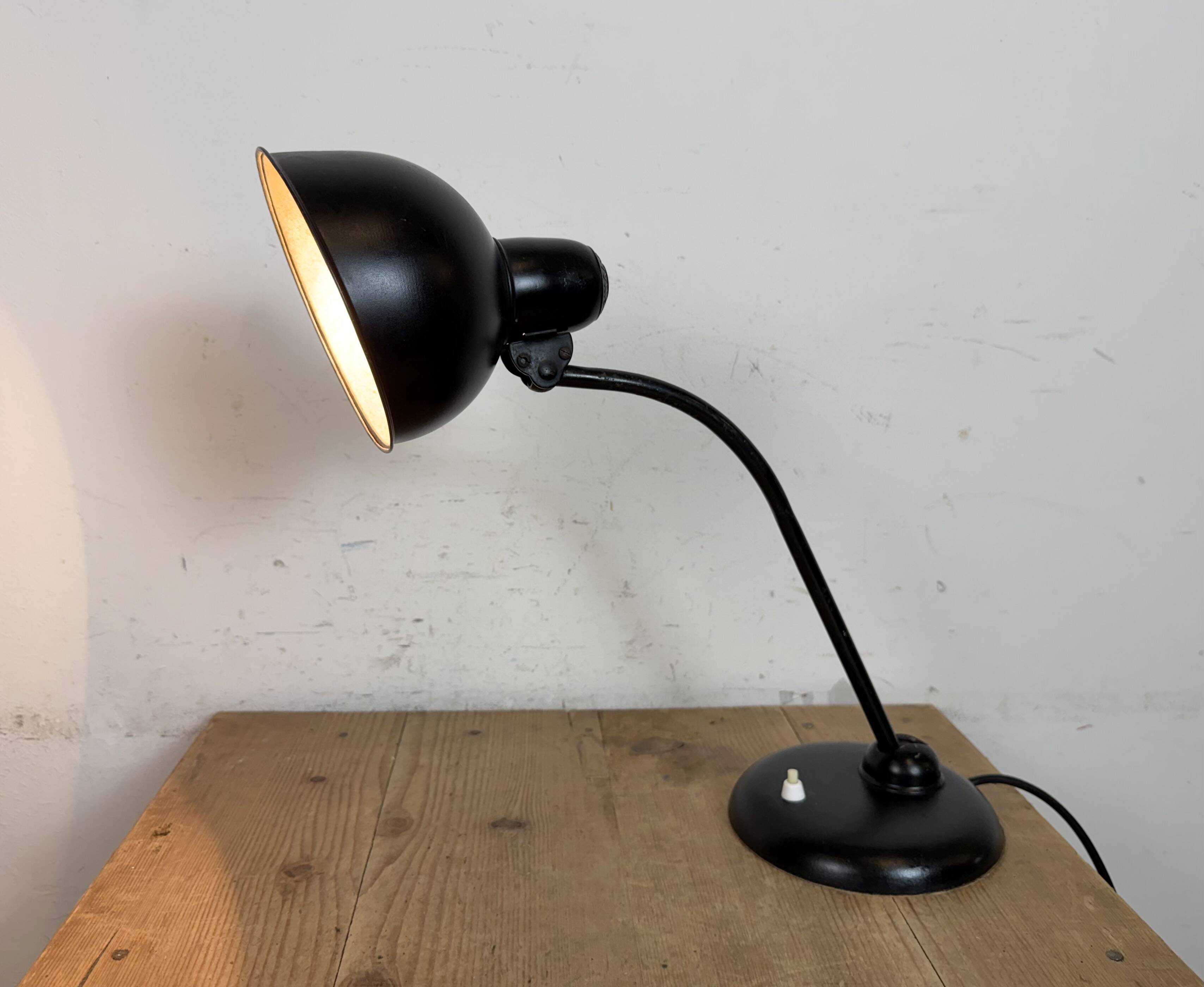 Vintage Black Table Lamp by Christian Dell for Kaiser Idell, 1930s