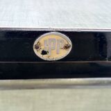 JPP pale green formica table, 4 chairs, 1 stool, 1950s